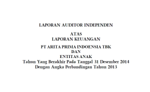 LAPORAN KEUANGAN KONSOLIDASI 2014 AUDITED