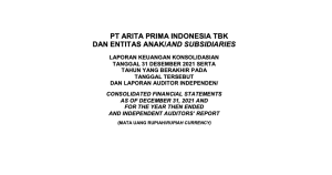 LAPORAN KEUANGAN KONSOLIDASI DESEMBER 2021