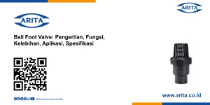 Ball Foot Valve: Pengertian, Fungsi, Kelebihan, Aplikasi, Spesifikasi Ball Foot Valve: Pengertian, Fungsi, Kelebihan, Aplikasi, Spesifikasi