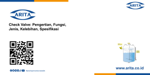 Check Valve: Pengertian, Fungsi, Jenis, Kelebihan, Spesifikasi Check Valve: Pengertian, Fungsi, Jenis, Kelebihan, Spesifikasi