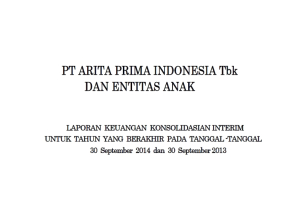 LAPORAN KEUANGAN KONSOLIDASI SEPTEMBER 2014