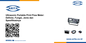 Ultrasonic Portable Print Flow Meter: Definisi, Fungsi, Jenis dan Spesifikasinya